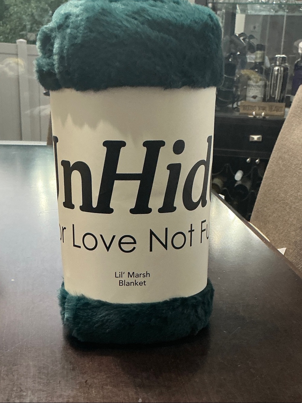 UnHide Lil' Marsh Plush Throw Blanket - Hunter Green